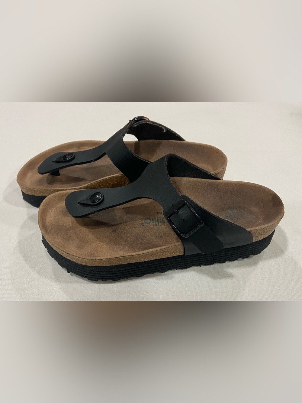 Birkenstock Papillio Gizeh Black Platform Sandals - Women Size US 6.5-7